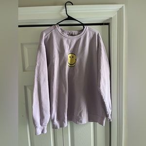 small brand submitted large smiley sweatshirt
